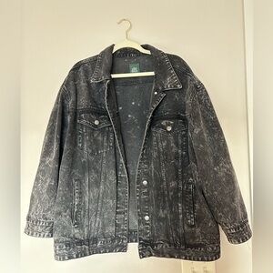 Black/gray oversized acid wash denim jacket from Target